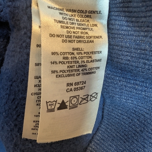 Columbia Blue Mens Sweater 1/4 Zip Pullover Mock Neck Sweatshirt Pocket XXL - Picture 8 of 10